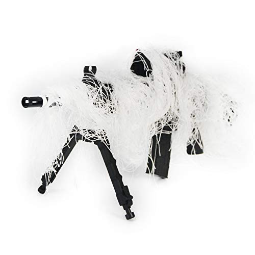 Jungle/Desert/Snow Ghillie Rifle Cover Wrap Synthetic w/Elastic Strap Camouflage Airsoft Hunting Blind Ropes 1.2M CS Gun Wraps
