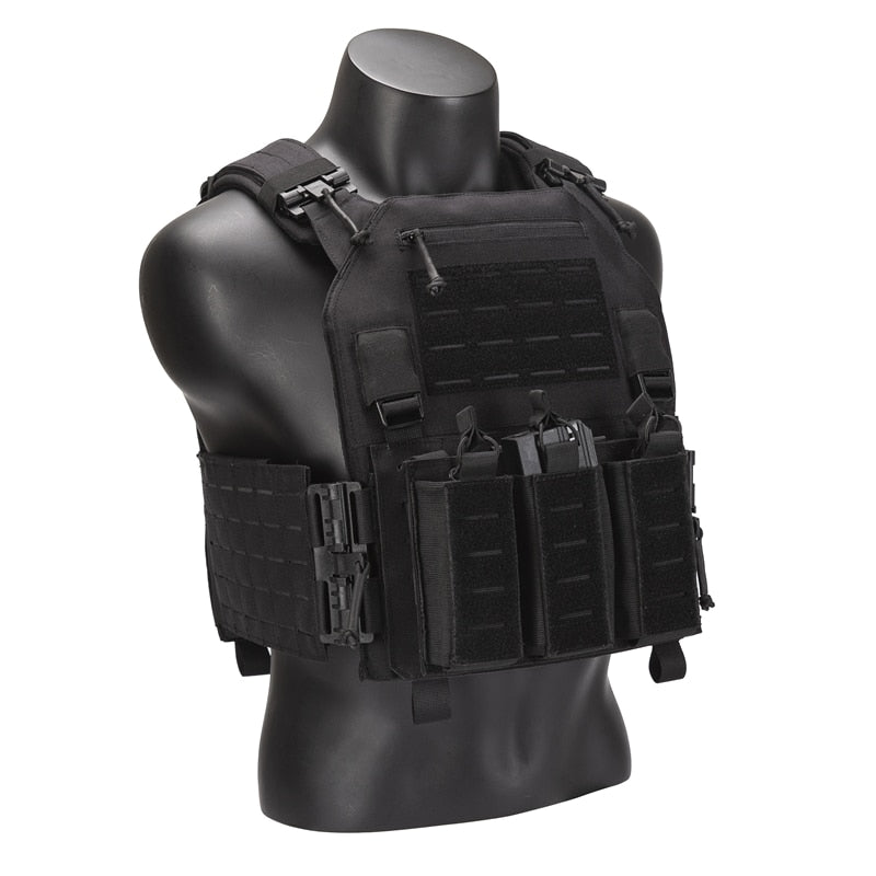 Outdoor Airsoft Tactical Vest Training Body Armor Adjustable Combat Vest Molle Plate Carrierr Vest CS Vest