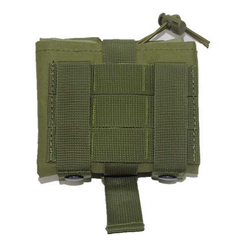 Folding Tactical Molle Magazine Dump Drop Pouch Hunting Military Airsoft Gun Ammo EDC Bag Foldable Utility Recovery Mag Holster
