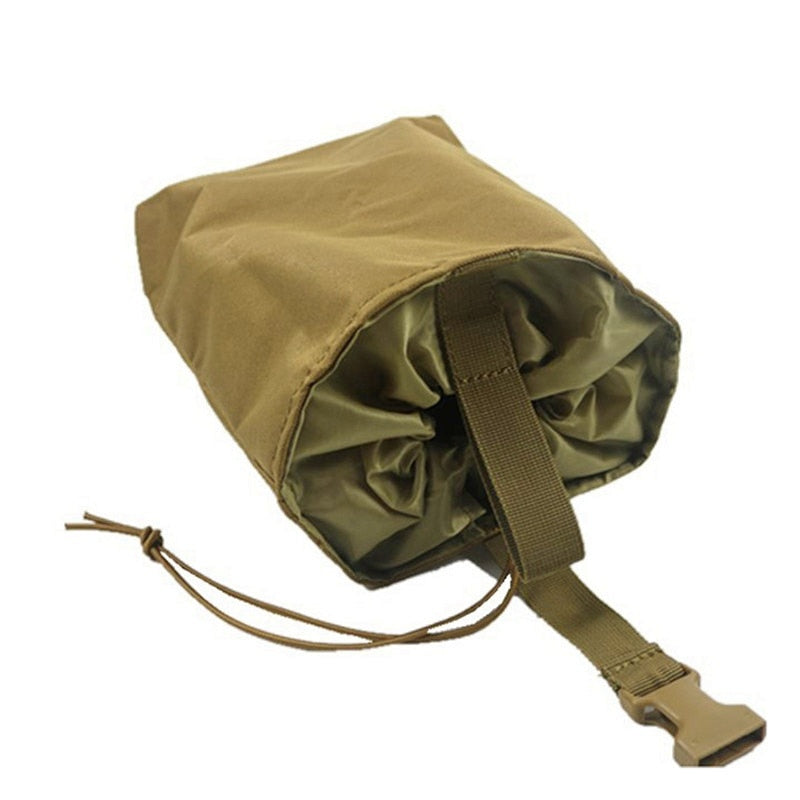 Folding Tactical Molle Magazine Dump Drop Pouch Hunting Military Airsoft Gun Ammo EDC Bag Foldable Utility Recovery Mag Holster