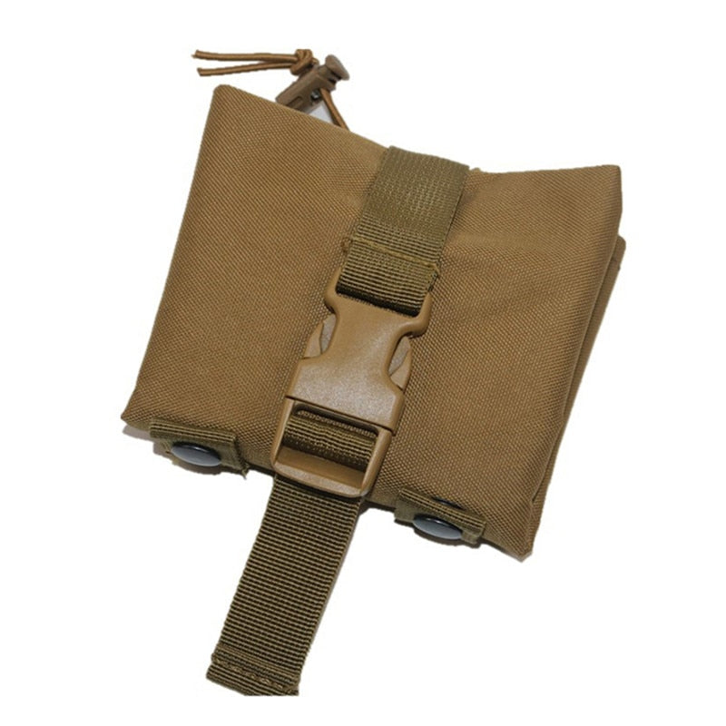 Folding Tactical Molle Magazine Dump Drop Pouch Hunting Military Airsoft Gun Ammo EDC Bag Foldable Utility Recovery Mag Holster