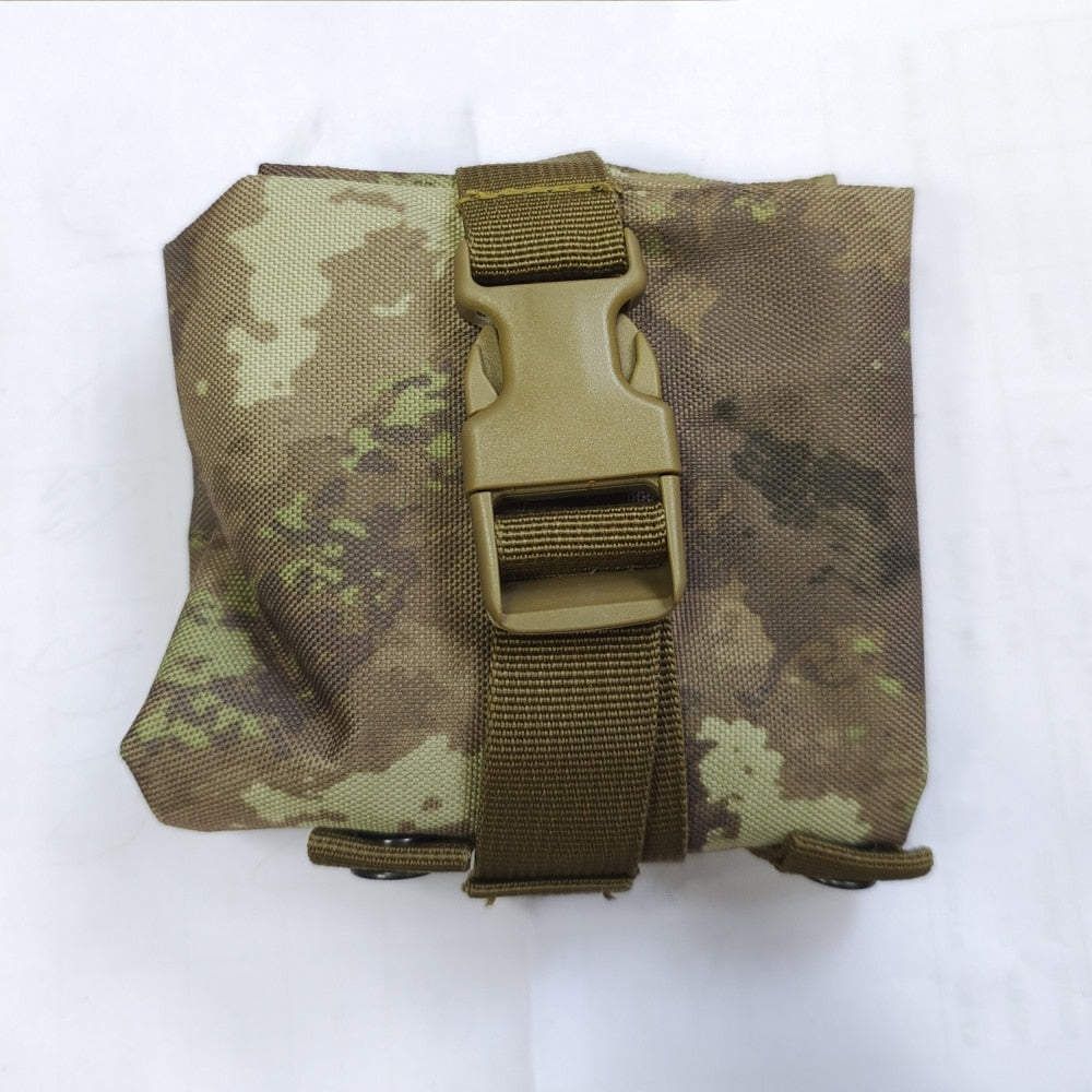 Folding Tactical Molle Magazine Dump Drop Pouch Hunting Military Airsoft Gun Ammo EDC Bag Foldable Utility Recovery Mag Holster