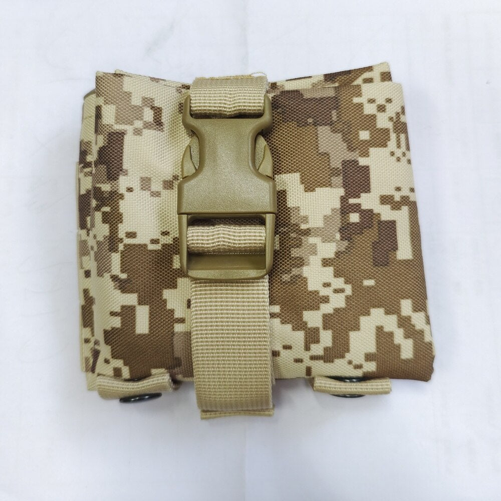 Folding Tactical Molle Magazine Dump Drop Pouch Hunting Military Airsoft Gun Ammo EDC Bag Foldable Utility Recovery Mag Holster