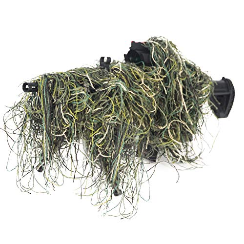 Jungle/Desert/Snow Ghillie Rifle Cover Wrap Synthetic w/Elastic Strap Camouflage Airsoft Hunting Blind Ropes 1.2M CS Gun Wraps